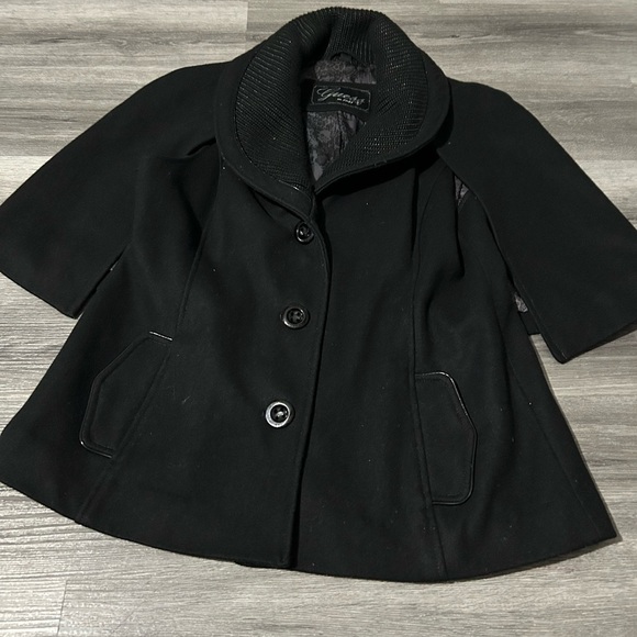 Guess Black Cape Jacket for Women - Picture 2 of 9